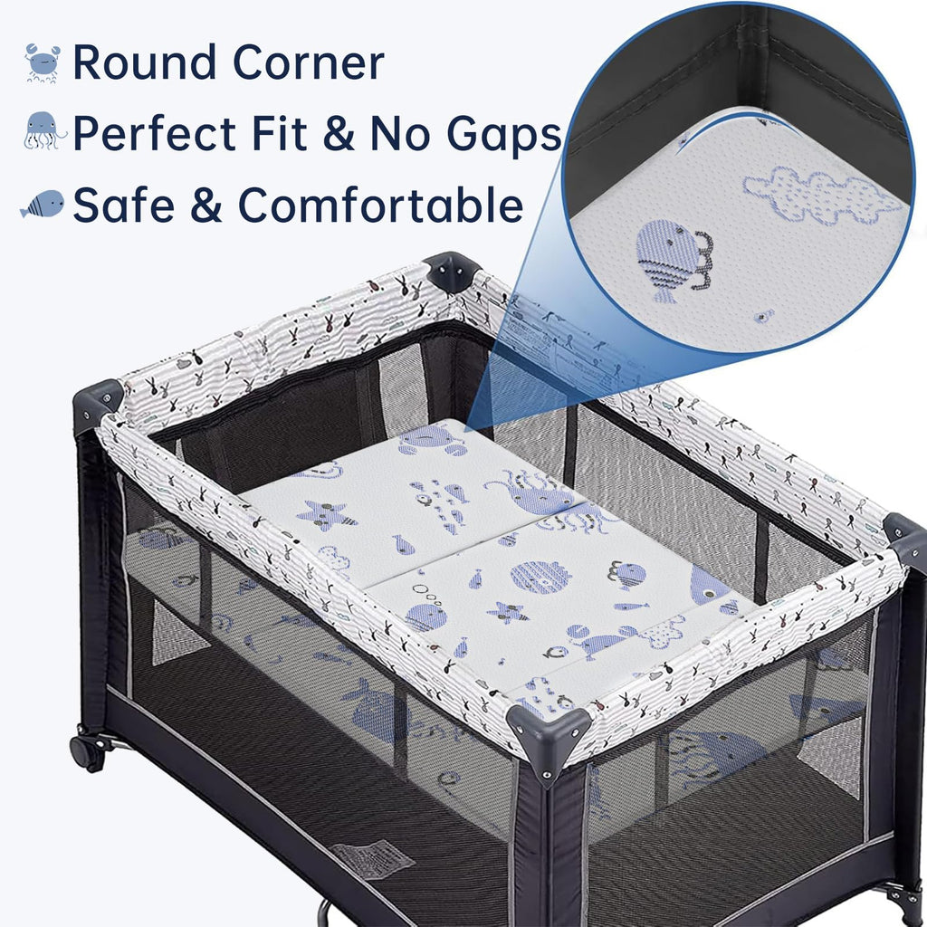 Dual-Sided Memory Foam Trifold Pack and Play Mattress W41701