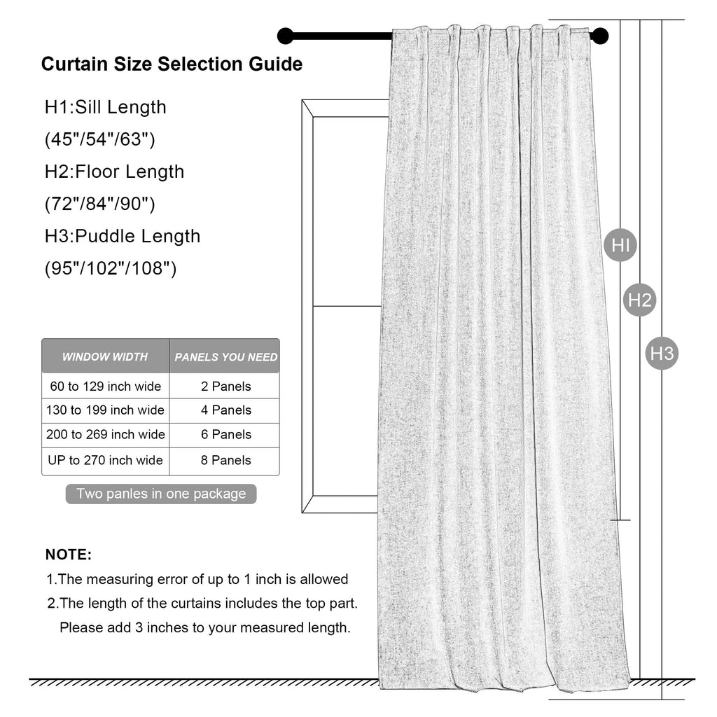 Teal Natural Linen Blackout Curtains 84 inch 2 Panels Set T662477
