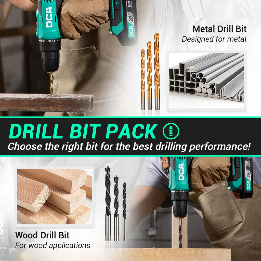 Cordless Drill Set 354 in-lbs 3/8" Keyless Chuck 20V G148