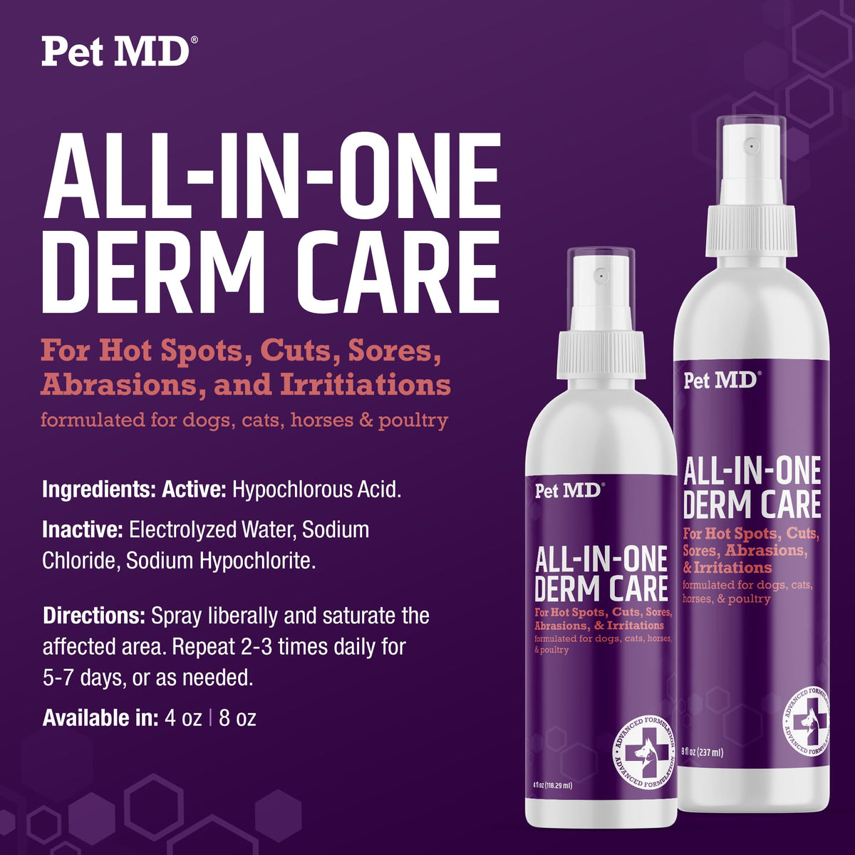 Hypochlorous Acid Spray for Dogs & Pets 4oz U1440