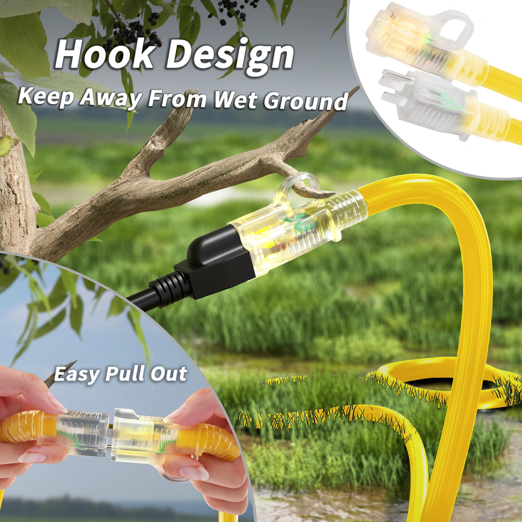 14/3 AWG 100 FT Heavy Duty Extension Cord T1741