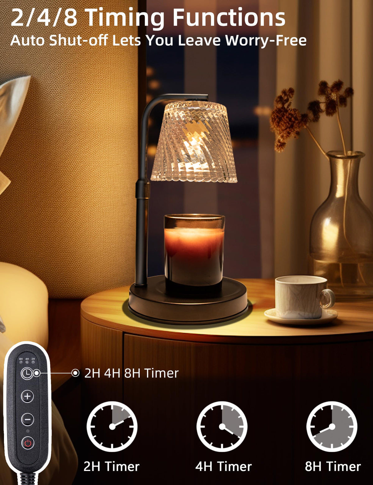 Candle Warmer Lamp with Timer Dimmable Y91906