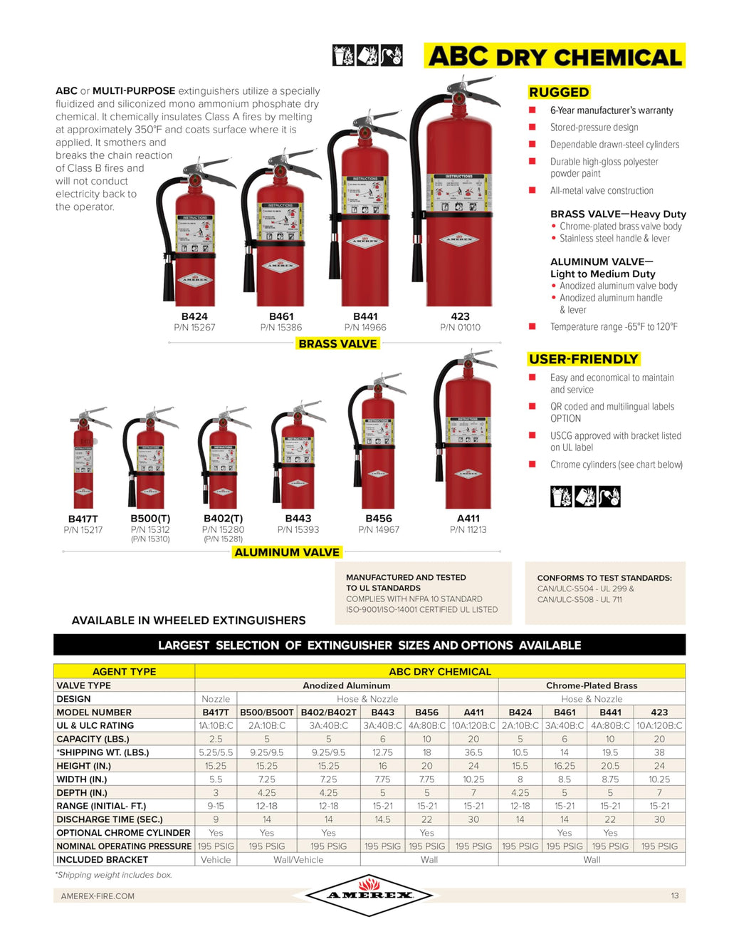 2.5 Pound ABC Dry Chemical Fire Extinguisher with Wall Bracket M6185