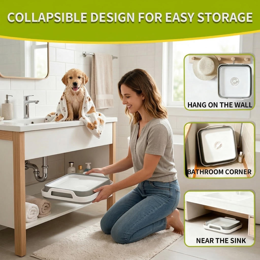 9L Collapsible Small Puppy Kitten Bath Tub H508