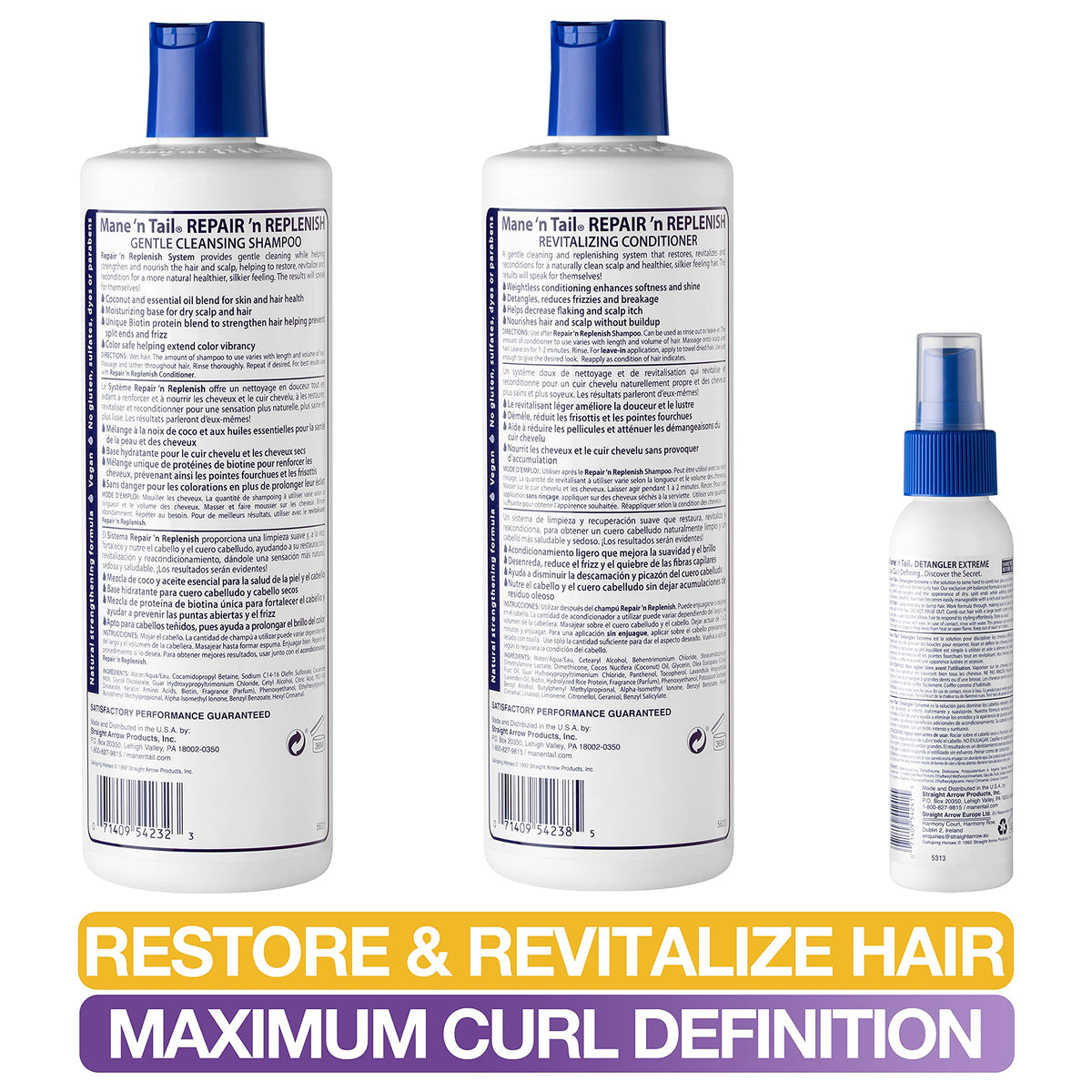 Sulfate-Free Shampoo & Conditioner with Detangler K8044