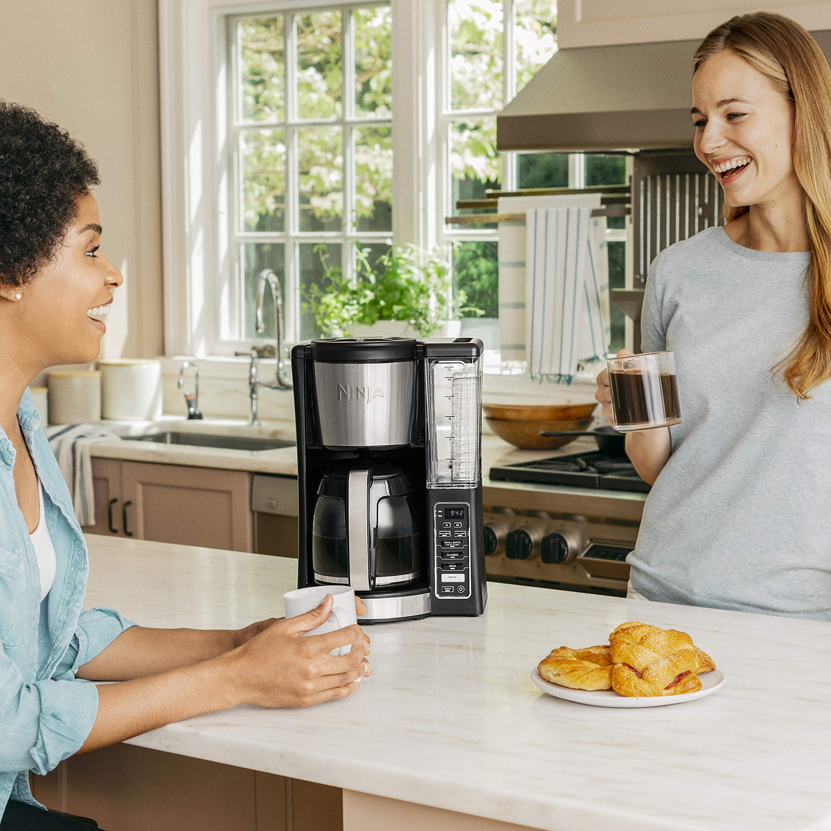 12-Cup Programmable Coffee Maker with 60 oz. Water Reservoir, Black/Stainless Steel V835987