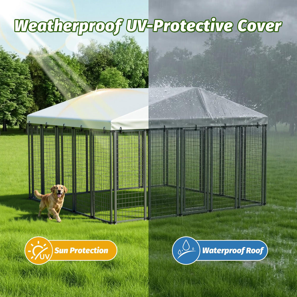 10x10 ft Heavy Duty Outdoor Dog Kennel K2649