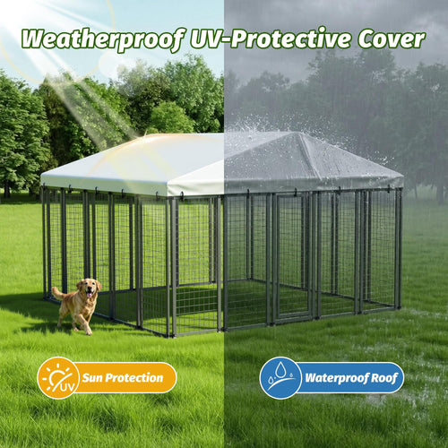 10x10 ft Heavy Duty Outdoor Dog Kennel K2649