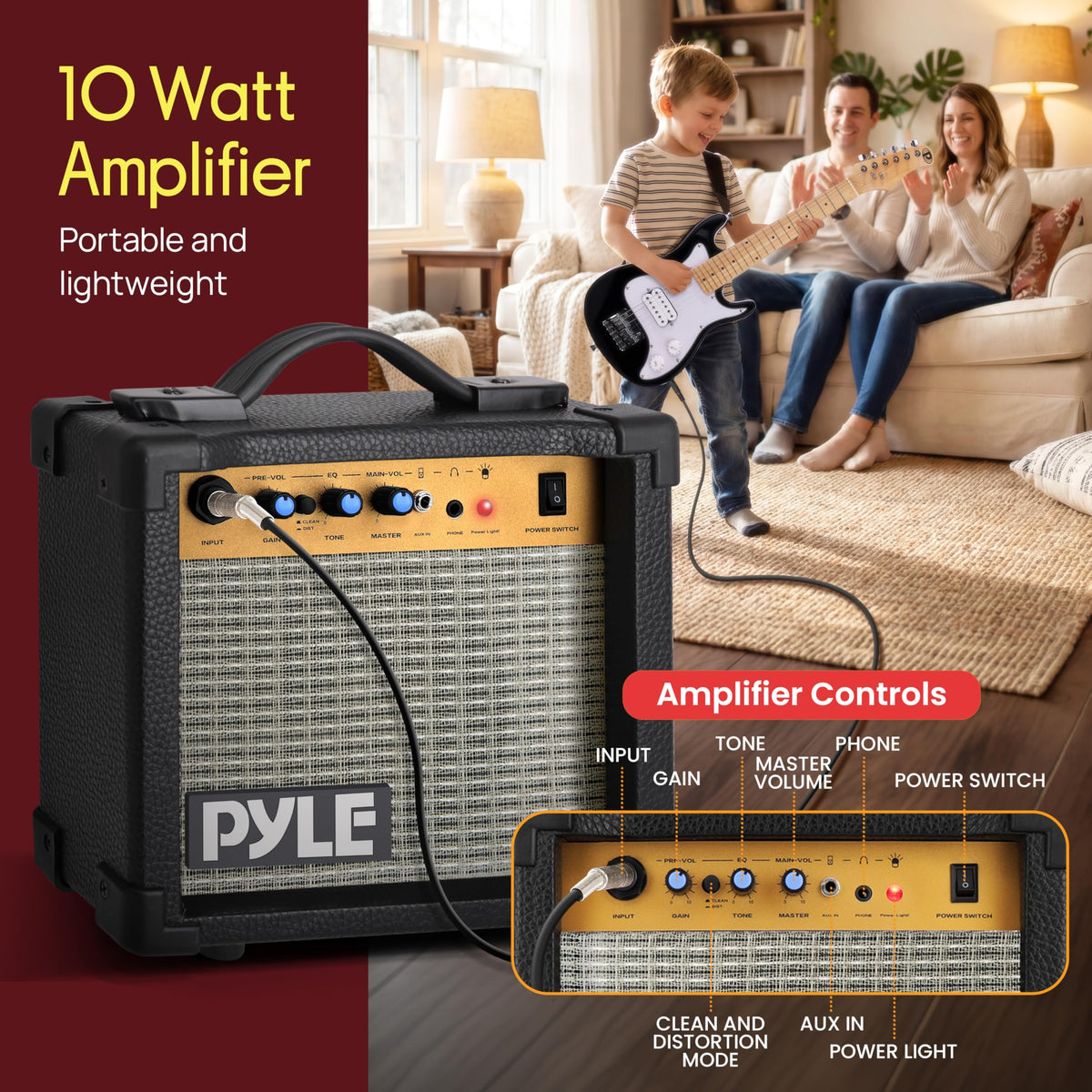 Kids Electric Guitar Starter Kit with Amplifier E917361