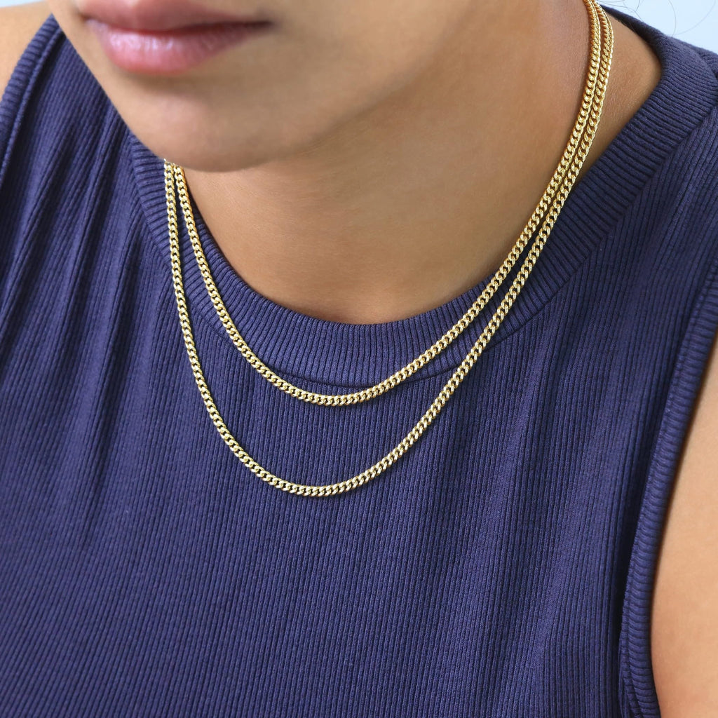 14k Yellow Gold Cuban Chain Necklace G527508