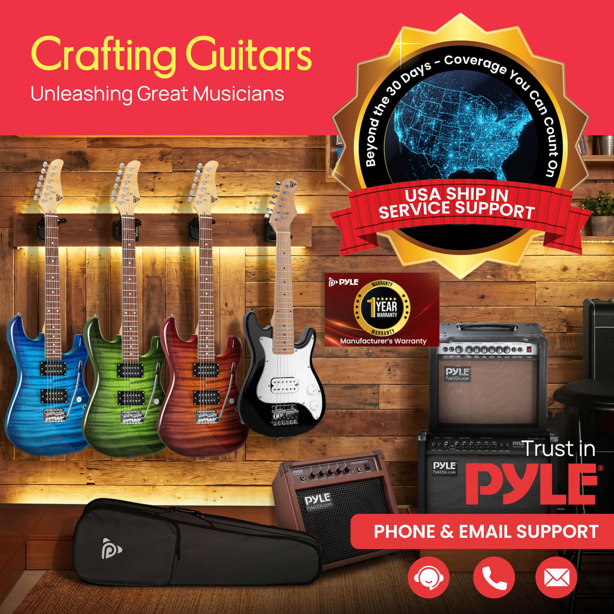 Kids Electric Guitar Starter Kit with Amplifier E917361